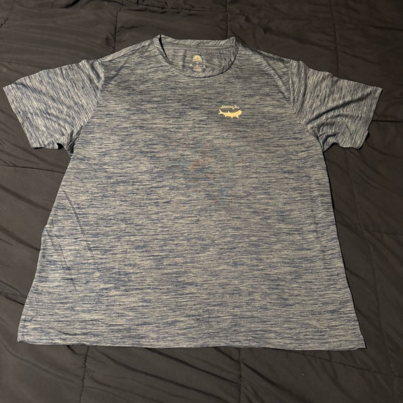 Havana Jim Men's Heather Blue Short Sleeve Performance Cool Tech Tee, UPF, 3XL - Picture 1 of 5